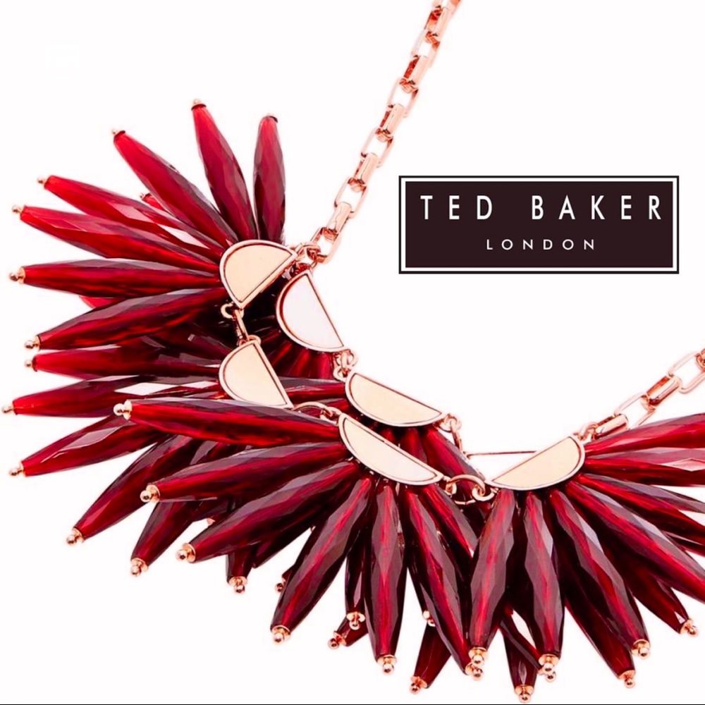 NWT Ted Baker Florenz Large Star Fringed Statement Necklace